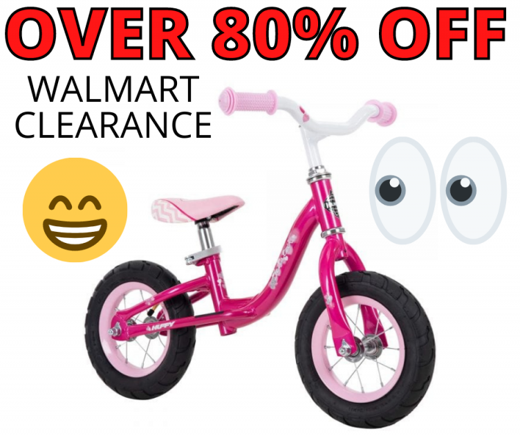 Huffy 10-inch Sea Star Girls’ Balance Bike 80% OFF at Walmart!