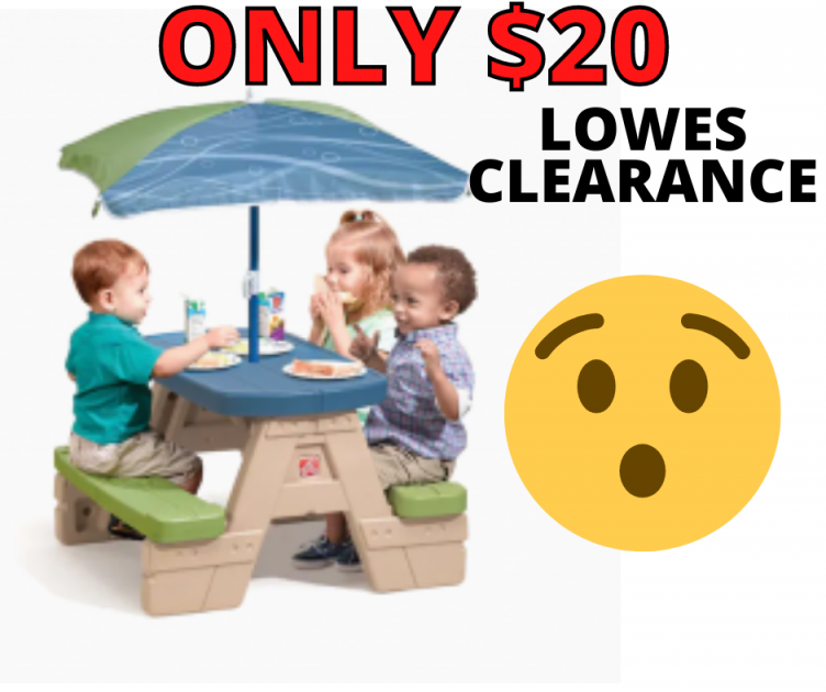 Step2 Picnic Table With Umbrella Lowes Clearance Alert!