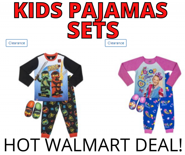 Kids Pajama Sets With Slippers HOT Walmart Online Deal!