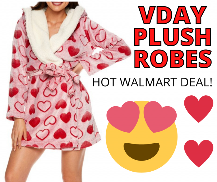 Valentines Day Plush Robes 50% OFF at Walmart!