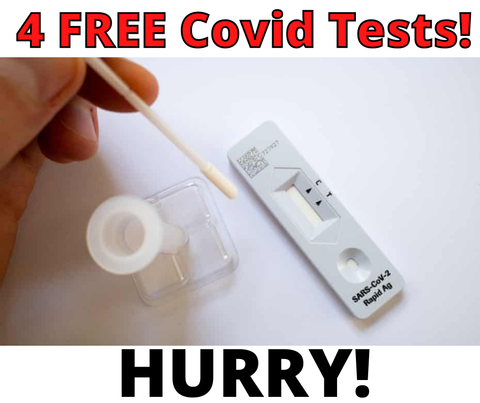 Score 4 FREE Covid Tests Now! NO CC NEEDED!