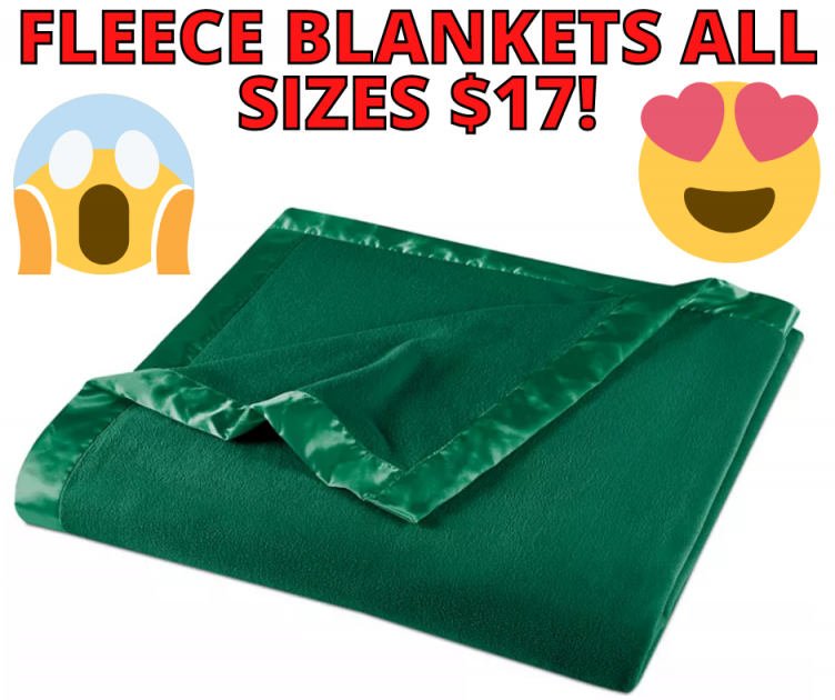 Martha Stewart Fleece Blankets ALL SIZES Just $17 at Macys