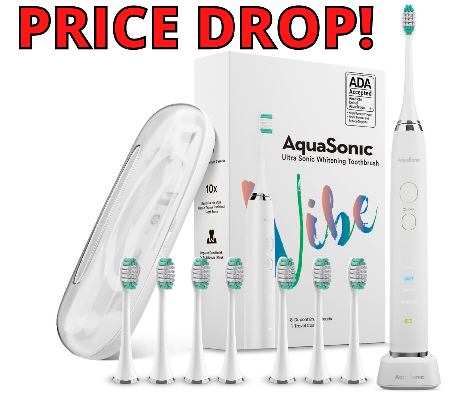 AquaSonic Vibe Series Ultra Whitening Toothbrush Amazon Price Drop!