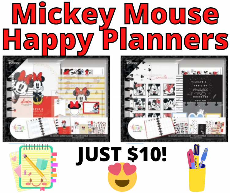 Mickey Mouse Happy Planners JUST $10 at Walmart! GO!