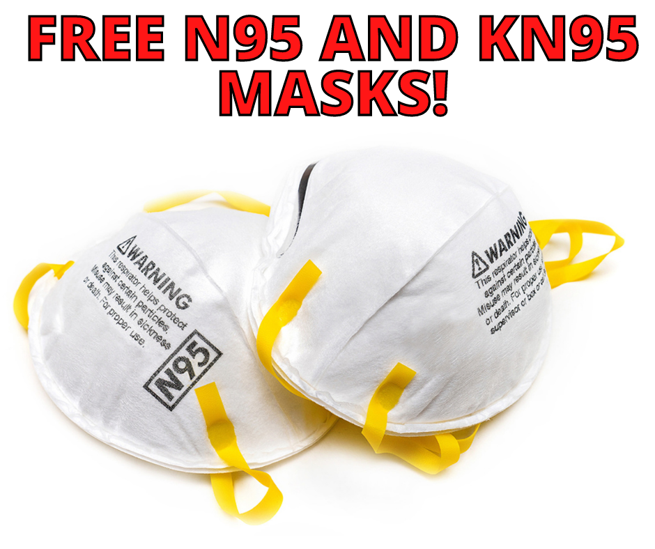 FREE N95 and KN95 Facial Masks! NO CC NEEDED