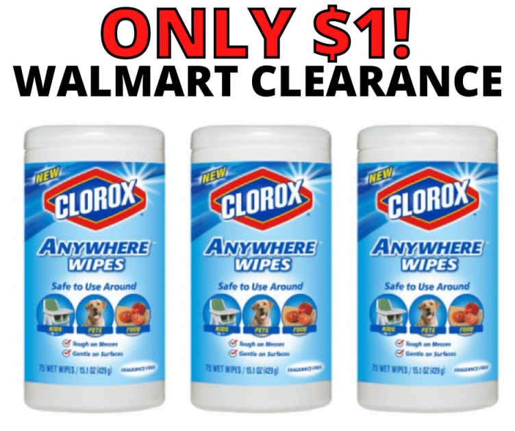 $1 Clorox Bleach Wipes (75 ct) STOCK UP!