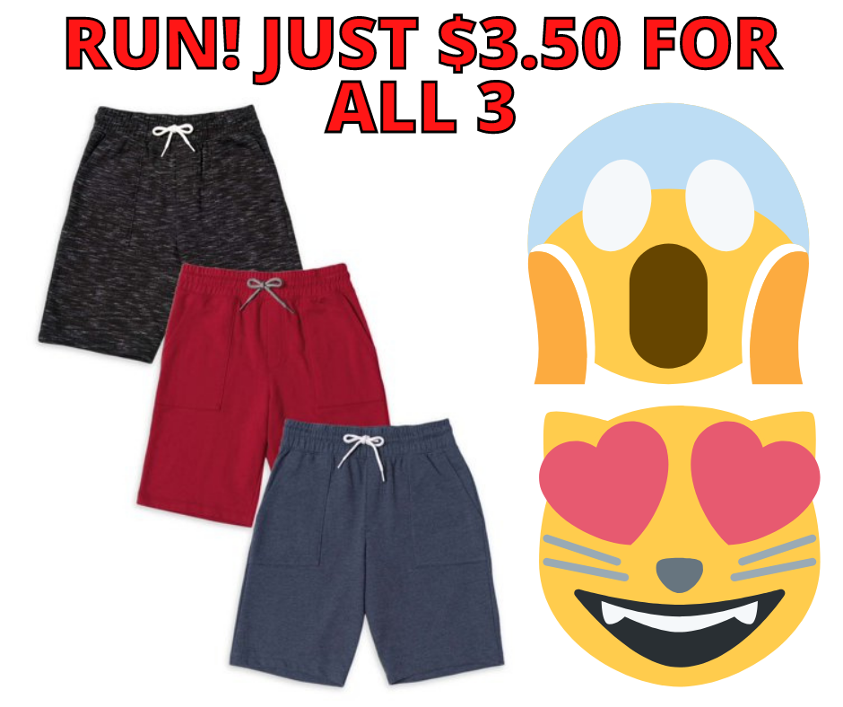 Boys Shorts 3 Pack JUST $3.50 at Walmart! RUNNNN!