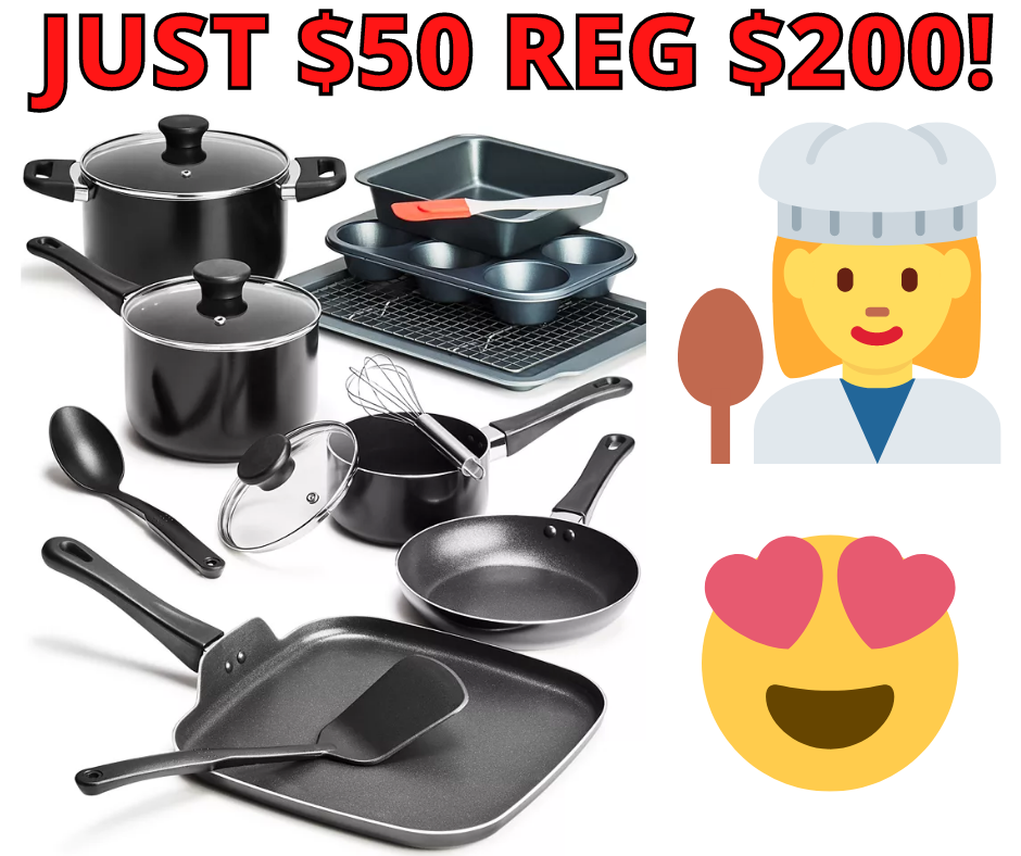 Tools of the Trade 16-Pc. Cookware & Bakeware Set HOT Sale at Macys!