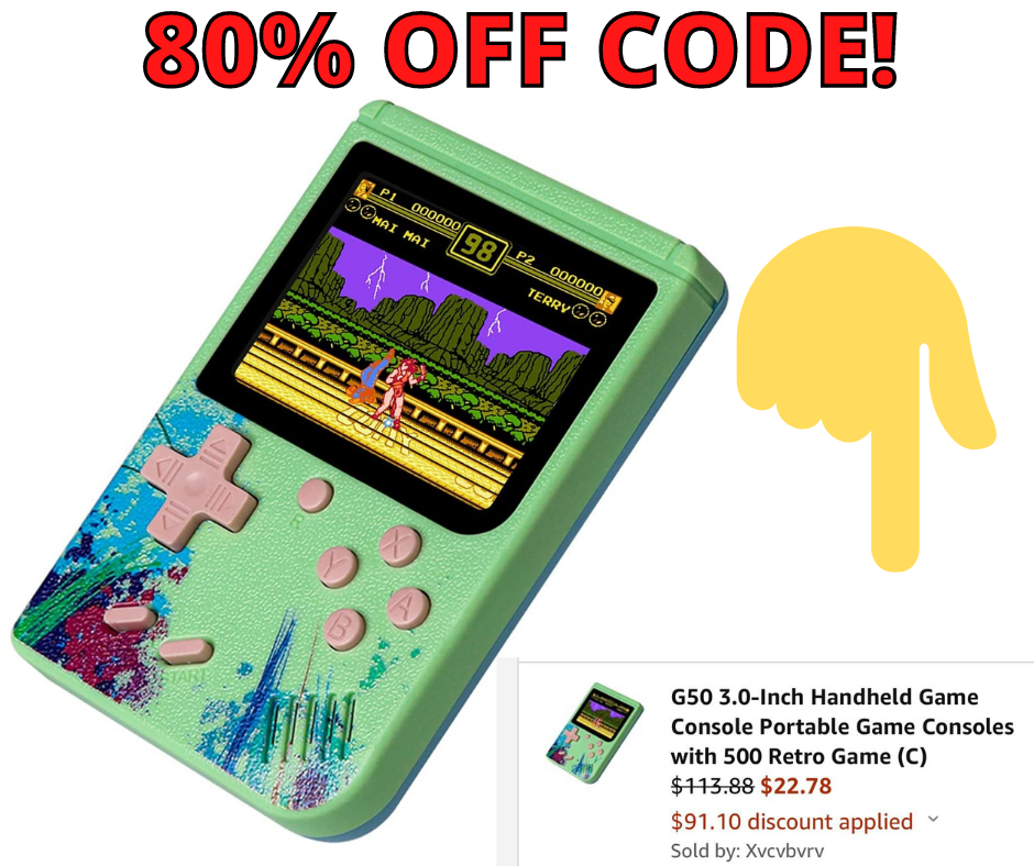 Handheld Portable Game Consoles 80% OFF at Amazon!