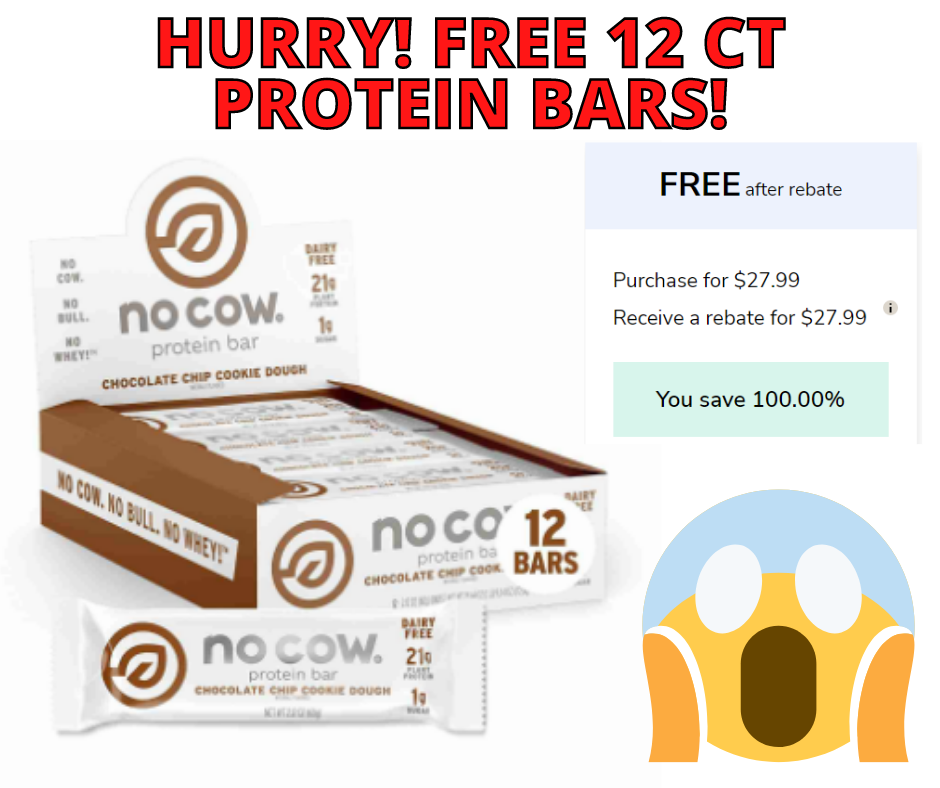 RUN! FREE 12 Count Chocolate Chip Cookie Dough Protein Bars!