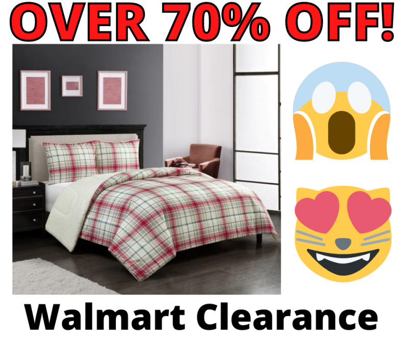 Mainstays Cozy Flannel Reverse to Super Soft Sherpa Walmart Clearance!