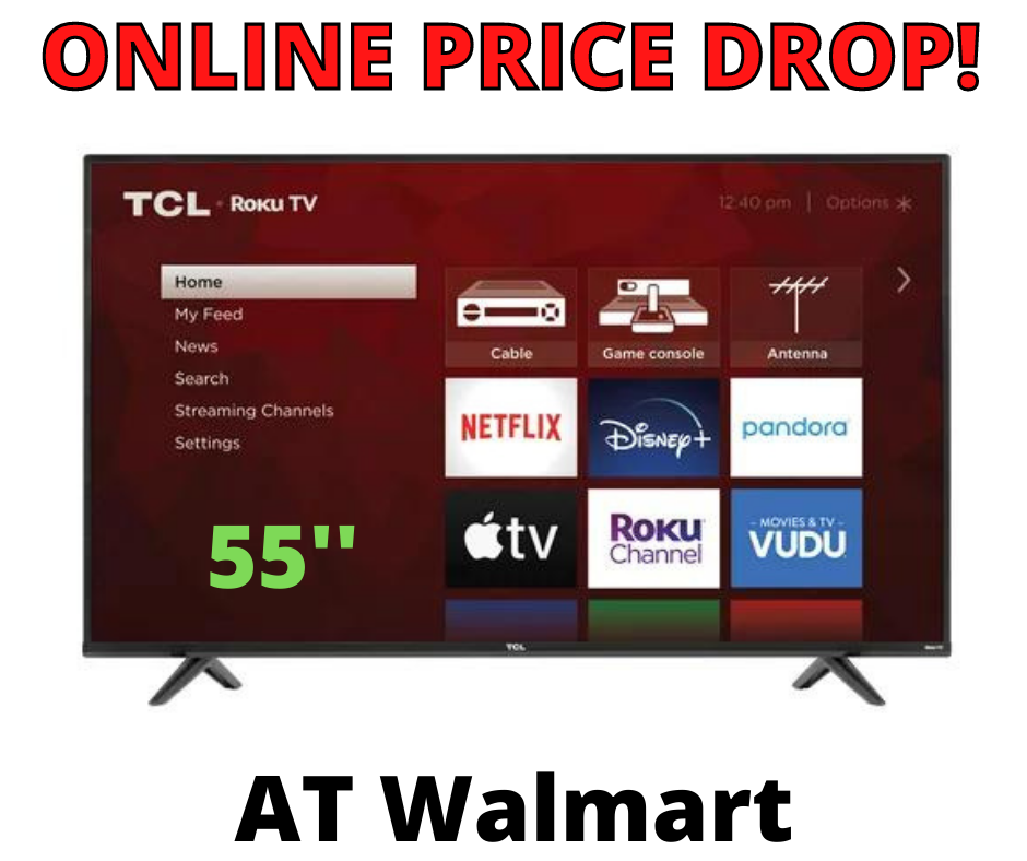TCL 55 Inch Roku Smart TV Price Drop Online at Walmart!