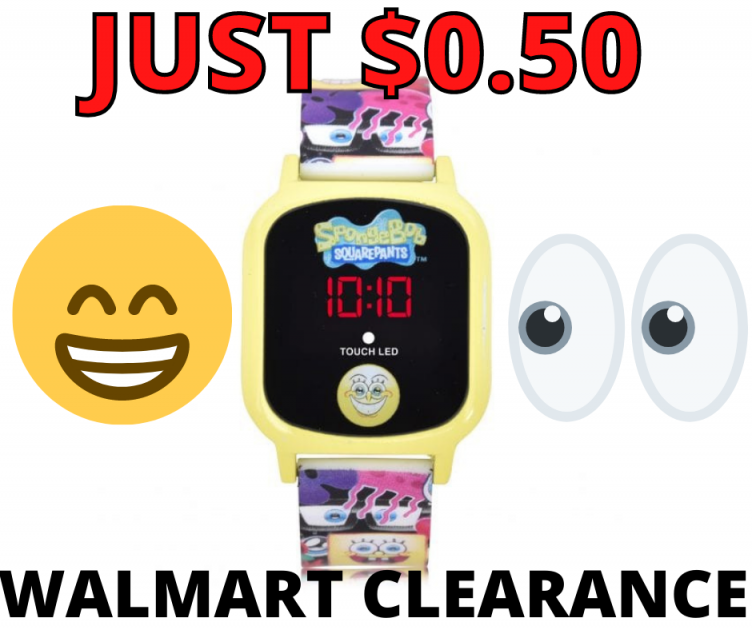 Spongebob Touch Screen LED Kids Watch Price Drop at Walmart