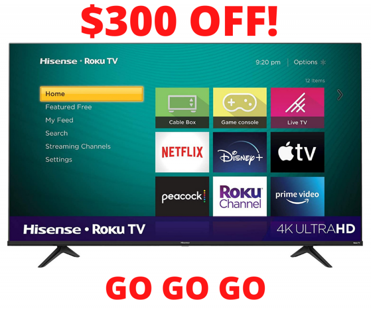 Hisense 65-Inch Roku Smart TV HOT Amazon Deal!