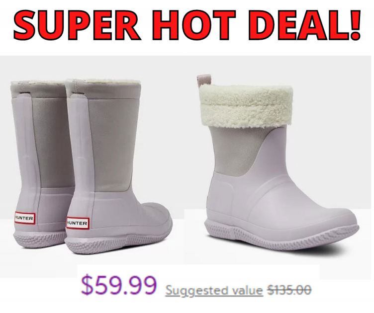 Womans Fleece Lined Hunter Boots HOT Sale at Zulily!