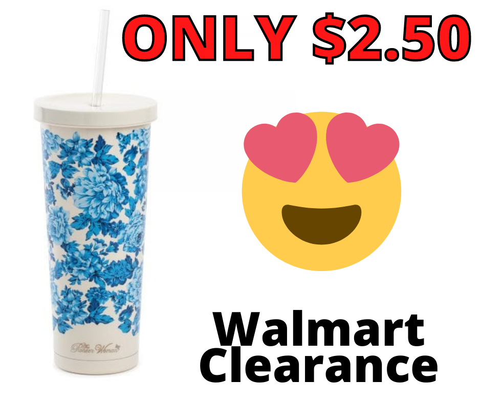 The Pioneer Woman Double Wall Insulated Stainless Steel Tumbler Walmart Clearance!