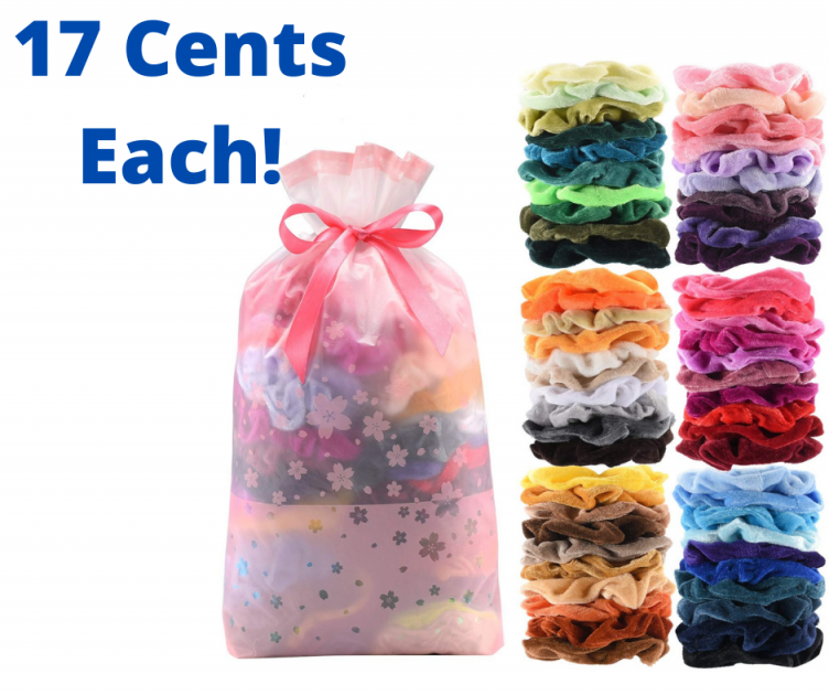 Hair Scrunchies 60 Pack HOT DEAL at Amazon!