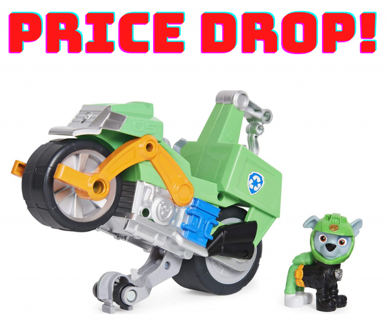 Paw Patrol Rocky’s Deluxe Pull Back Motorcycle Vehicle Amazon Sale!
