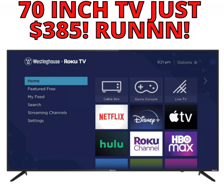 70 Inch Smart Roku TV JUST $385 at Target! RARE Circle Offer!