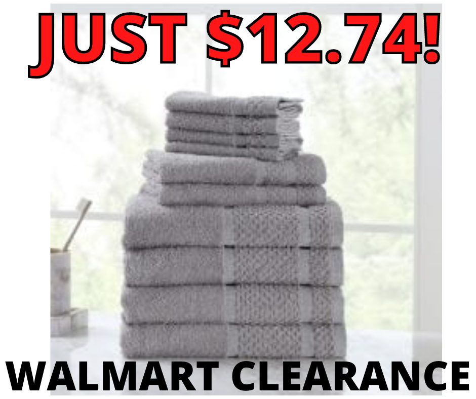 Mainstays 10 Piece Towel Set Clearanced Online at Walmart!
