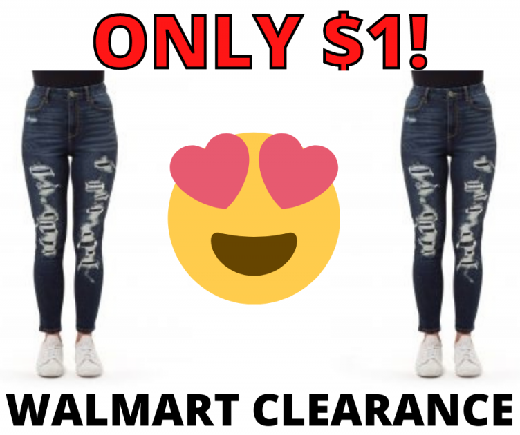 Juniors High Rise Ripped Jeans JUST $1! GO NOW!