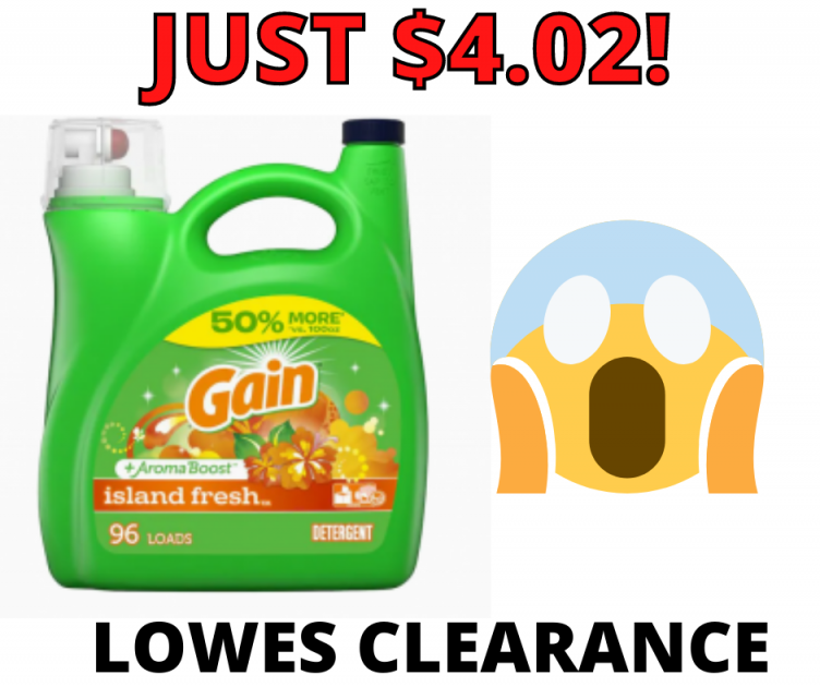 Gain HE Laundry Detergent Island Fresh 150-fl oz Lowes Clearance!