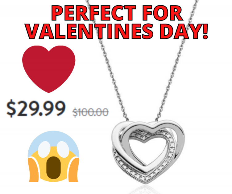 Sterling Silver Double Heart Necklace HOT Walmart Sale!