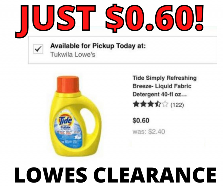Tide Bottles Only 60 CENTS! – Lowes Glitch?!
