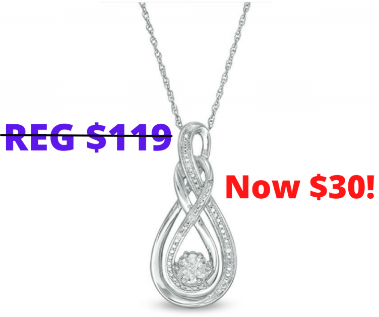 Zales Diamond Accent Double Infinity Heart Necklace HOT SALE!