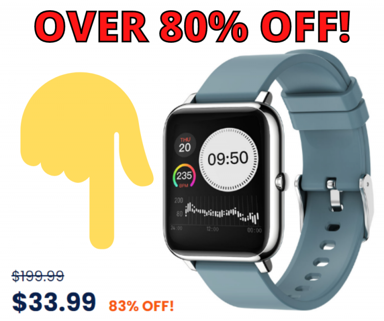 TouchTime HD Color Waterproof Smart Watch Over 80% OFF!