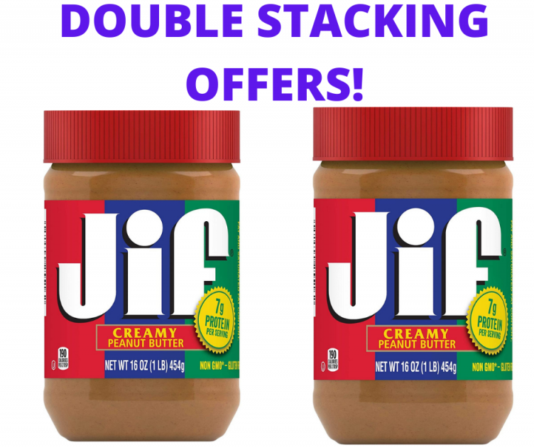 Jif Creamy Peanut Butter 3 Pack Double Stacking Offers!
