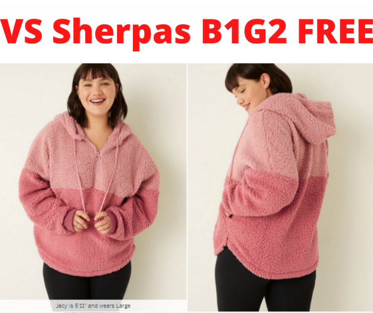Victoria Secret Buy 1 Get 2 FREE Half Zip Sherpas!