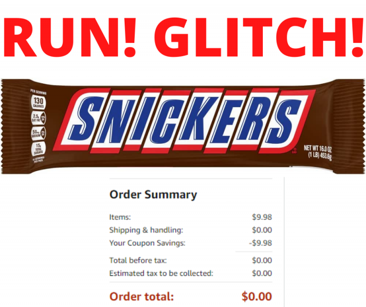 Snickers Glitch at Amazon! RUN!