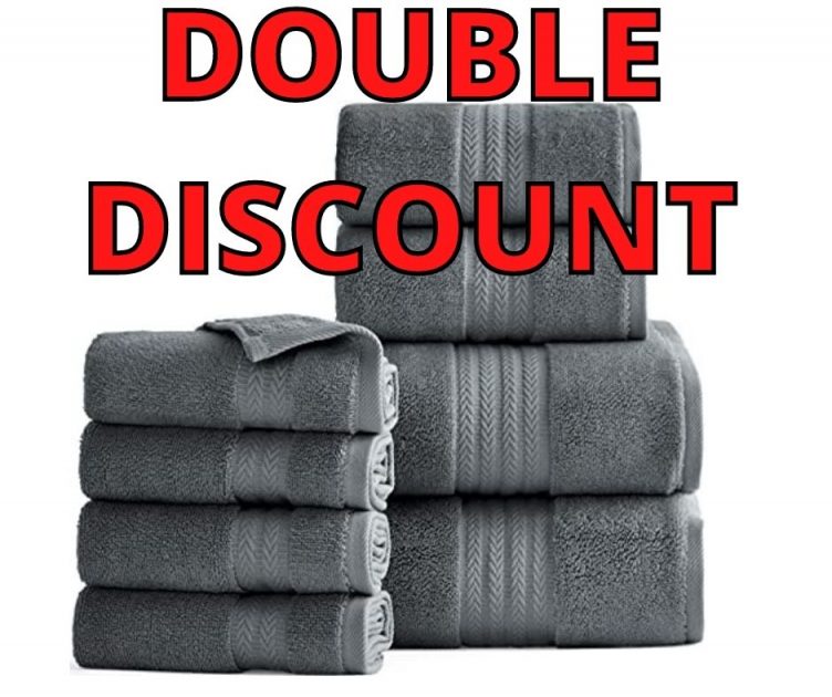 Bedsure 8 Piece Towel Set Double Discount On Amazon