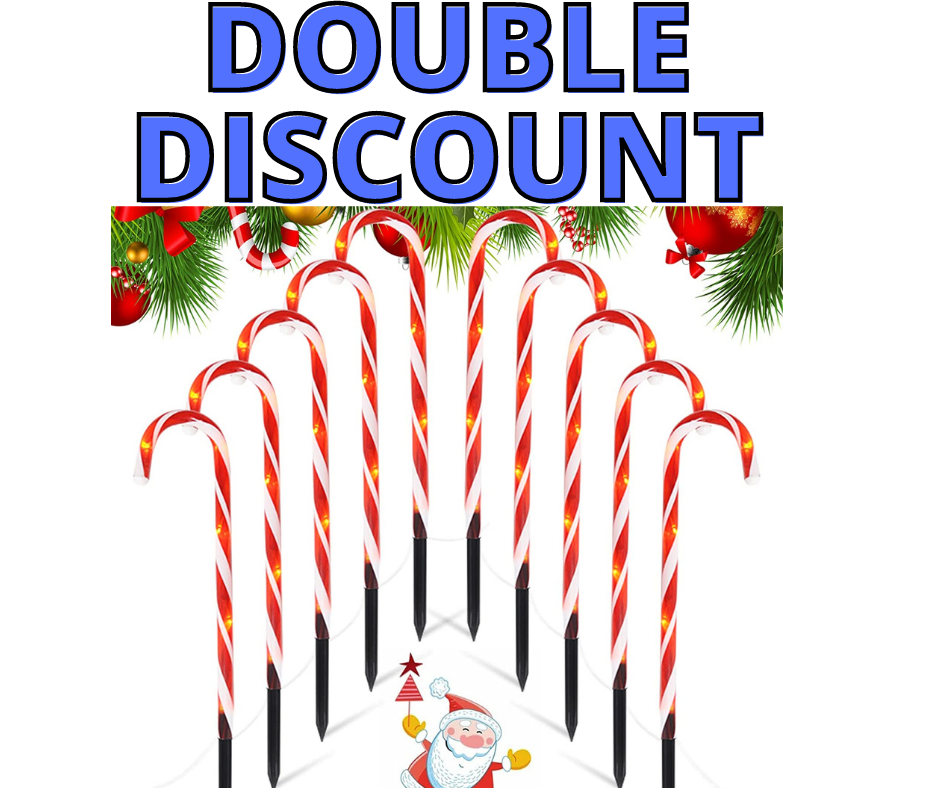 Christmas Candy Cane Lights DOUBLE DISCOUNT!