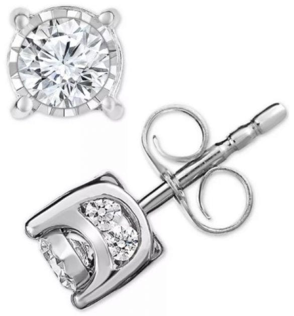 Diamond Stud Earrings (1/2 Ct. T.w.) In 14k White Huge Price Drop!!!