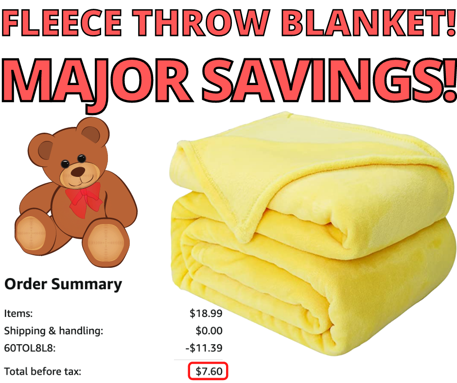 Fleece Blanket Throw! Major Price Drop On Amazon!