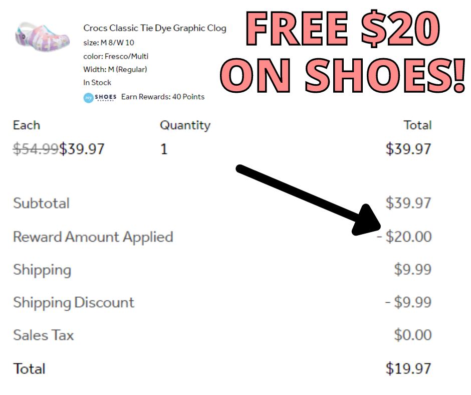 FREE 20 ON SHOES