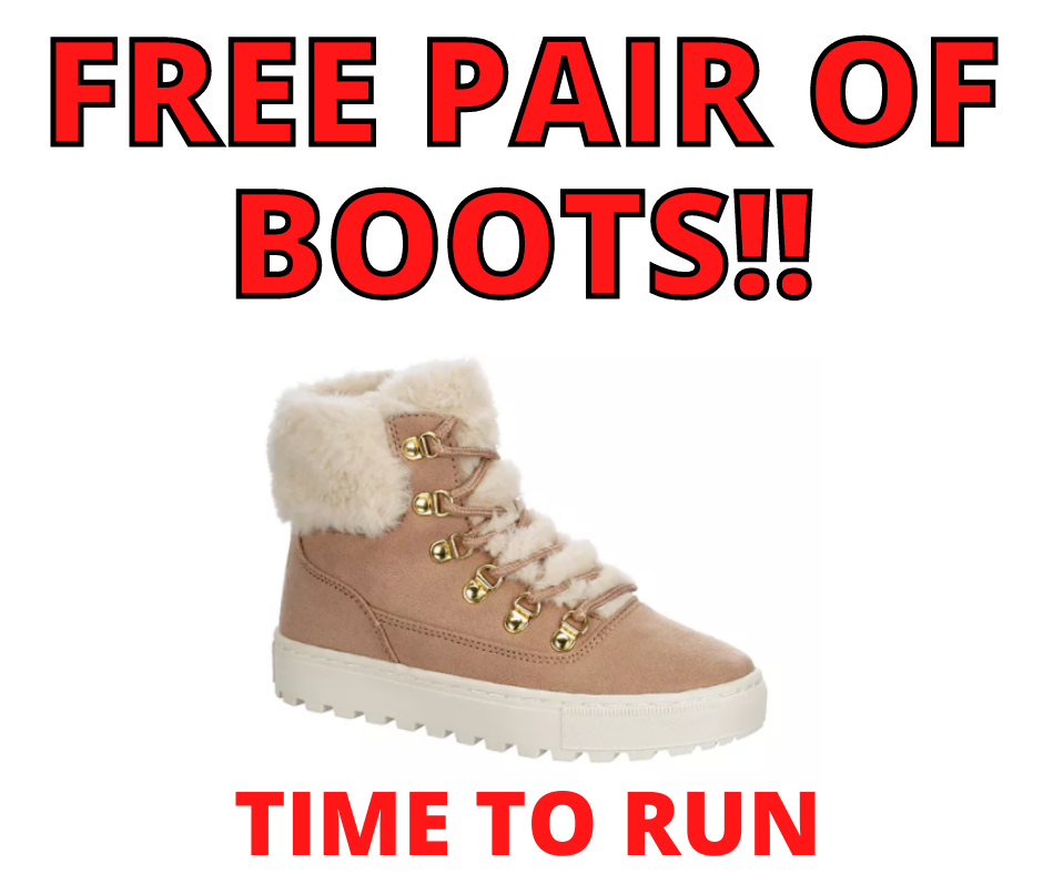 FREE PAIR OF BOOTS