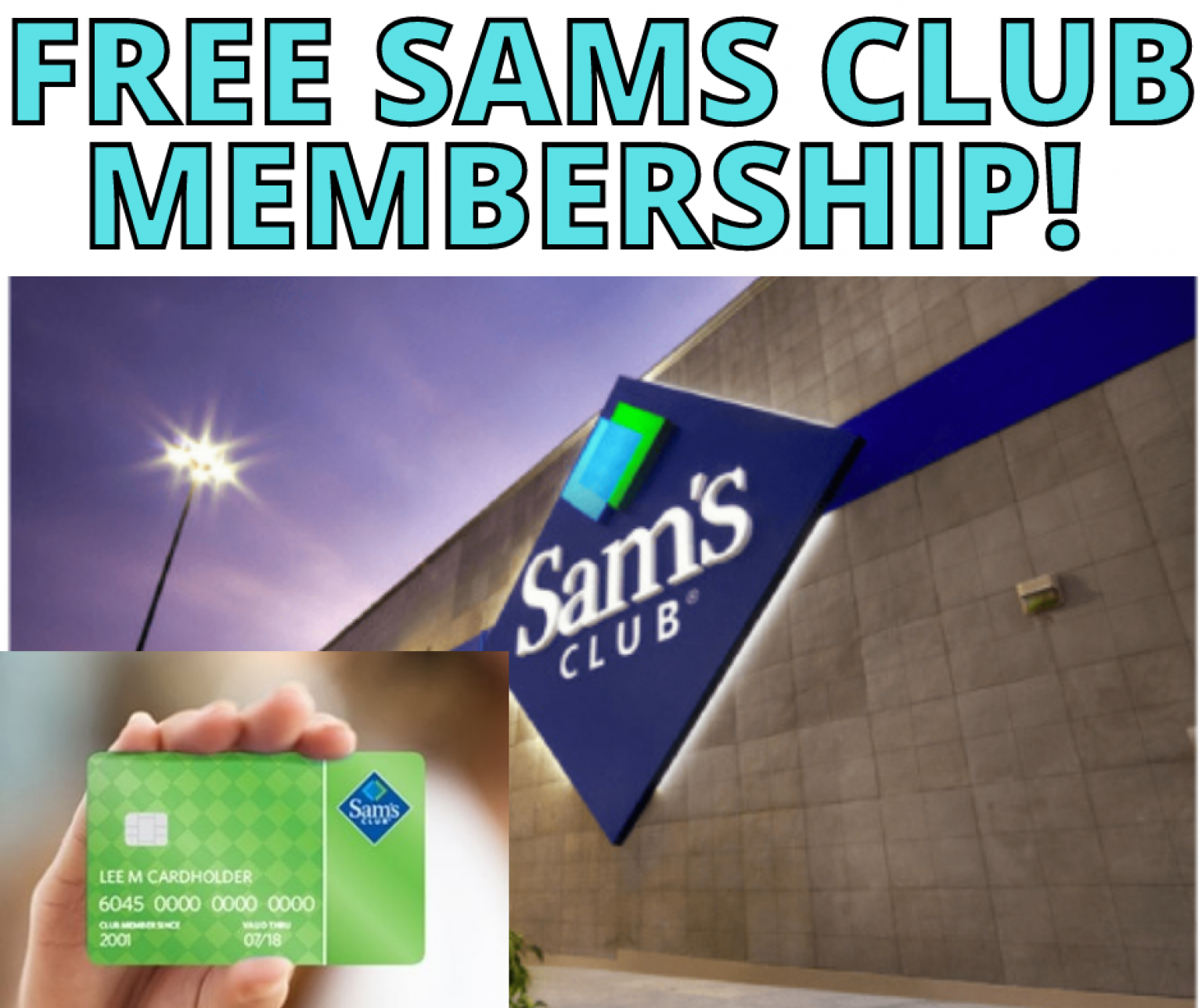 Sam's Club FREE MEMBERSHIP! 45 OFF 45!!