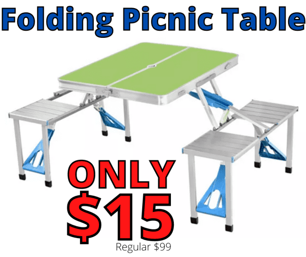 Folding Picnic Table Huge Discount At Macys! Run!