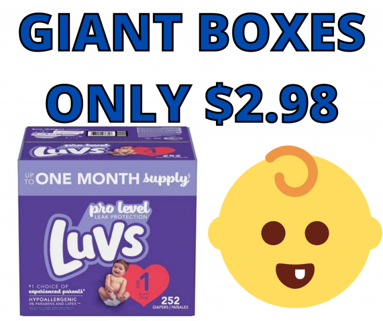 Luvs Pro Level Leak Protection Boxes Of Diapers Only $2.98