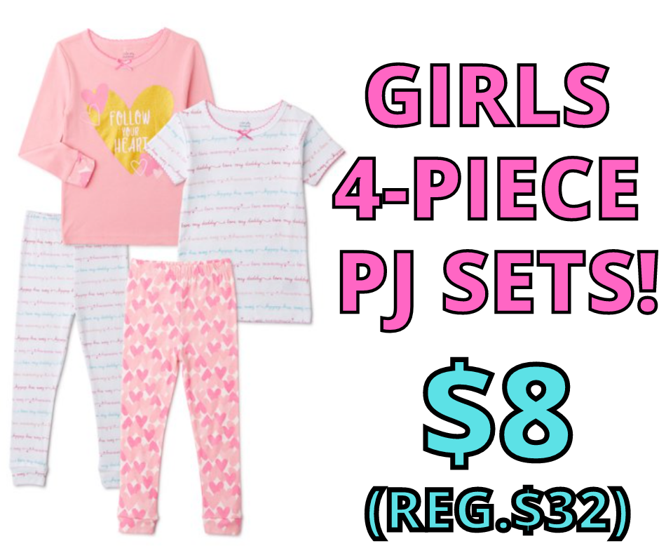 Cutie Pie Girls 4-Piece Pj Sets! CLEARANCE Find!