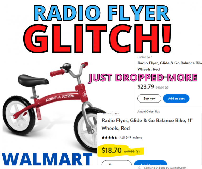 WALMART GLITCH RADIO FLYER GLIDE & GO BIKE JUST DROPPED EVEN MORE!