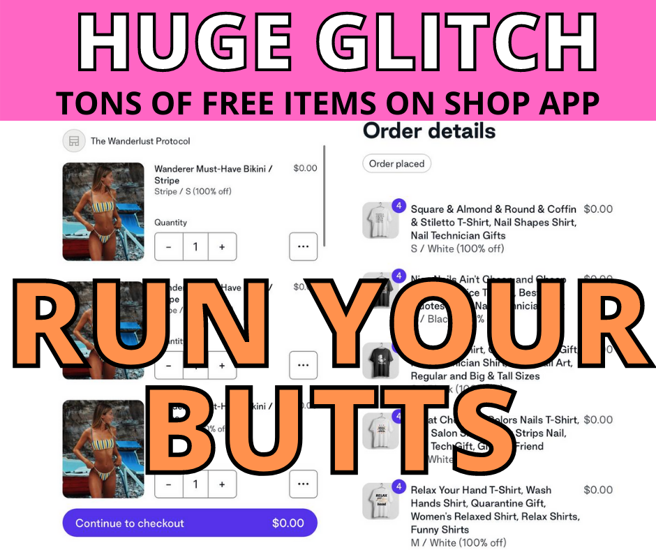 Huge Shop App Glitch – Tons Of Free Items Some With Free Shipping!