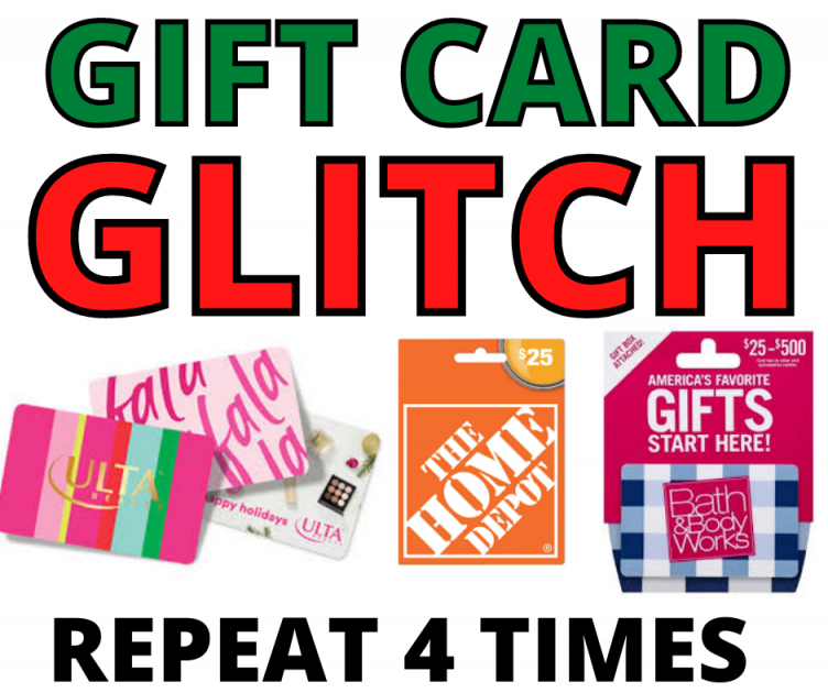 GIFT CARD GLITCH – HURRY THIS WILL NOT LAST!!