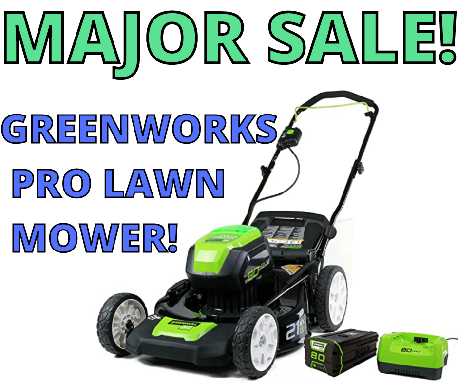 Greenworks Pro Lawn Mower! Major Savings On Amazon!