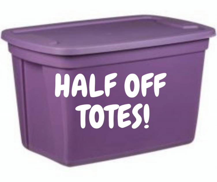 Trueliving 18 Gallon Tote in Purple HALF OFF at Dollar General!