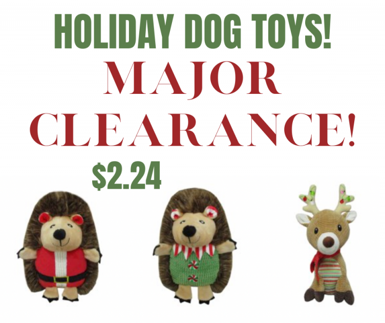 Holiday Plush Dog Toys On Clearance!