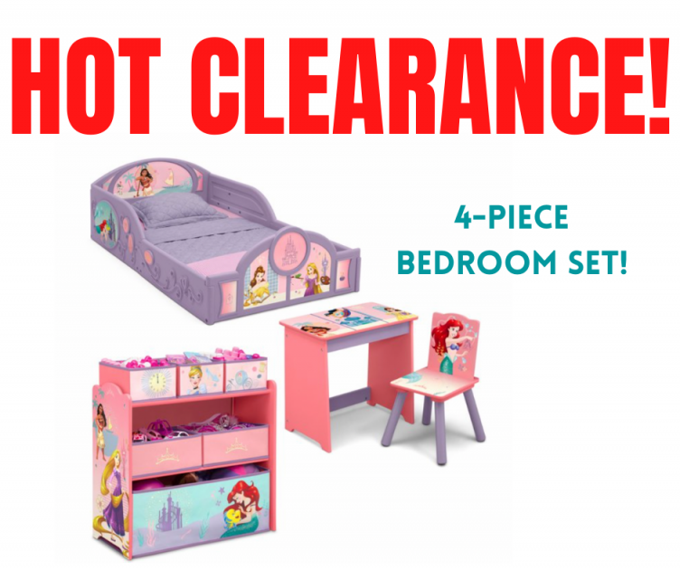 Disney Princess 4-Piece Bedroom Set!